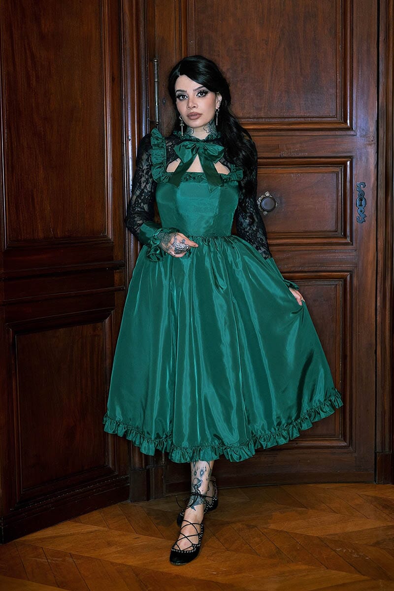 The Ophelia - Emerald Green Long Dresses Blackwood Castle